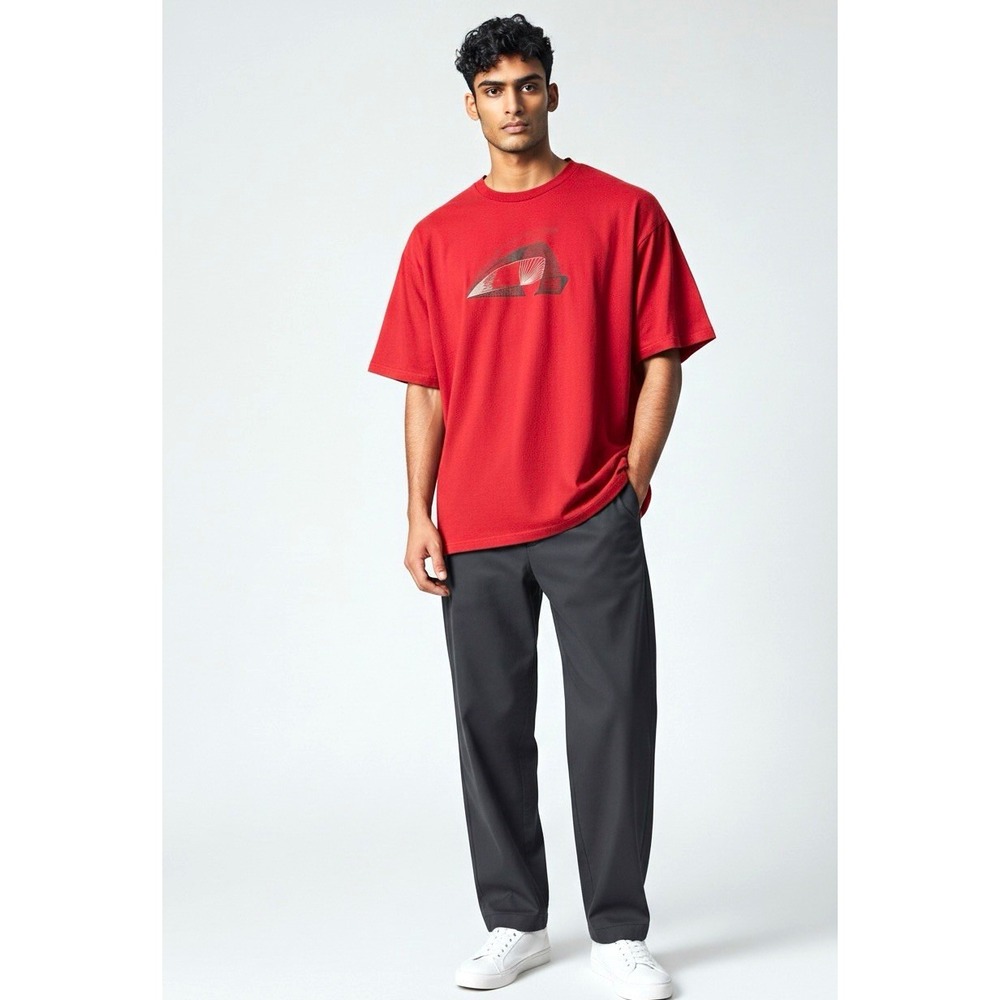 Patagonia Mens T-Shirt Size L Red Short Sleeve Crew Neck Organic Cotton Logo 204